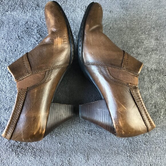 Born Distressed Brown Leather Booties Sz 8 - Picture 4 of 16